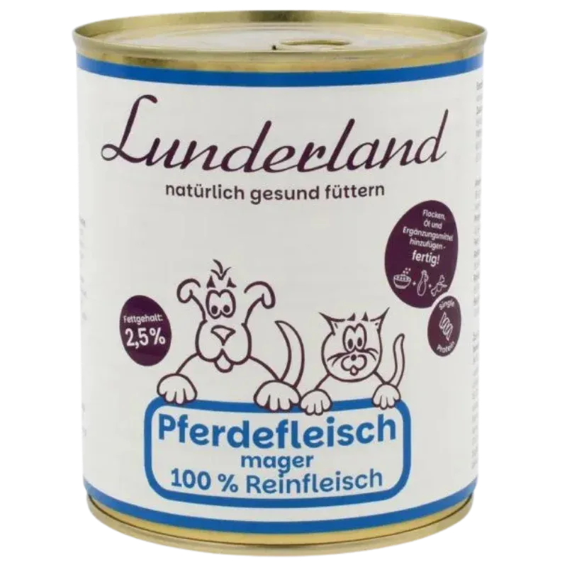 Lunderland Reinfleisch-Dose Pferdefleisch mager 800 g