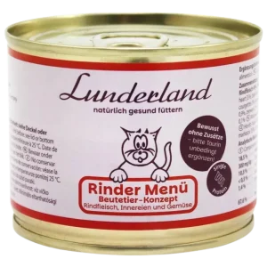 Lunderland Rinder Menü für Katzen 200 g