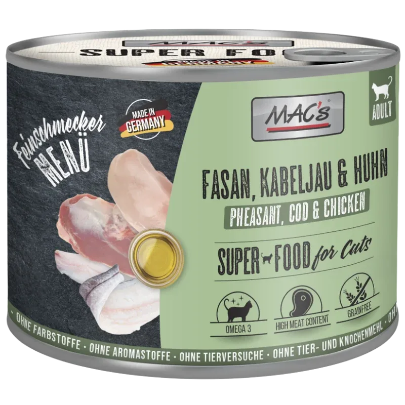 MACs Cat Feinschmecker Fasan, Weißfisch & Huhn 200 g