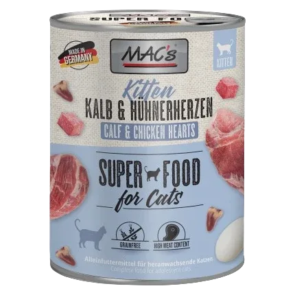 MAC's Cat Kitten Kalb & Hühnerherzen 800 g