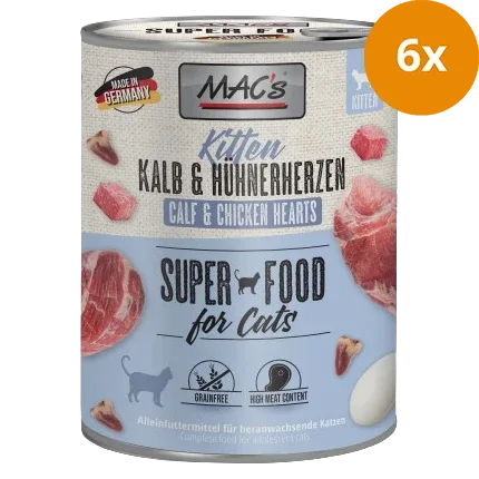 MAC's Cat Kitten Kalb & Hühnerherzen 800 g - Image 2