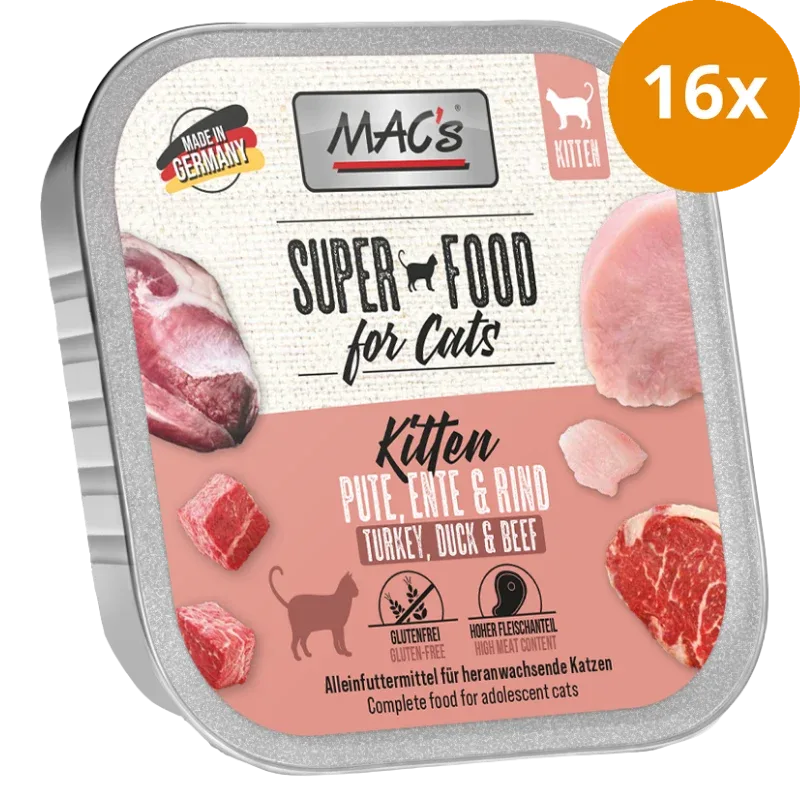 MACs Cat Kitten Pute, Ente & Rind 100 g - Image 2