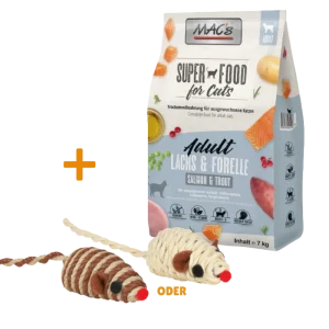 MAC's Cat Lachs & Forelle 7 kg + GRATIS TRIXIE Spielmaus