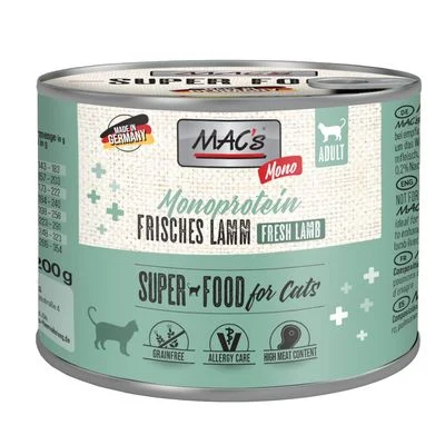 MAC´s Cat Mono Sensitive 6 x 200 g Lamm