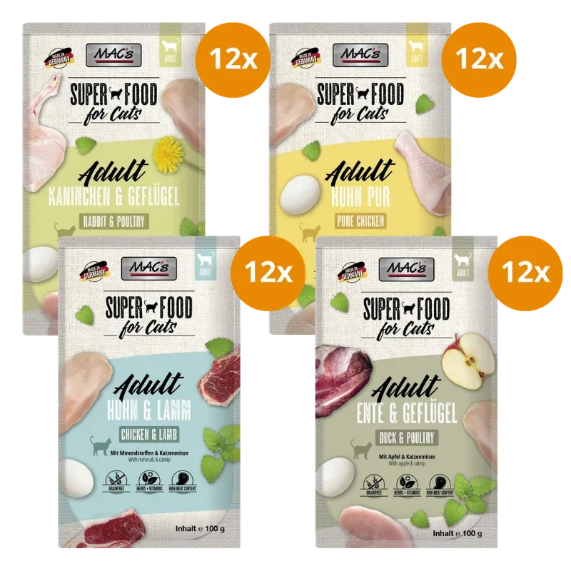 MAC’s Cat Pouch Kombipaket 100 g – Geflügel & Fleisch Mix