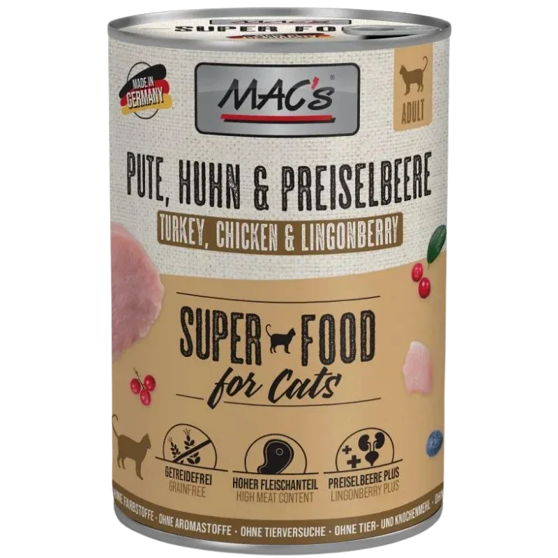 MAC's Cat Pute, Huhn & Preiselbeere 400 g