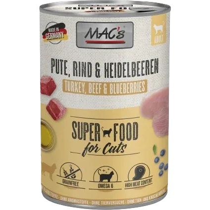 MAC's Cat Pute, Rind & Heidelbeeren 400 g