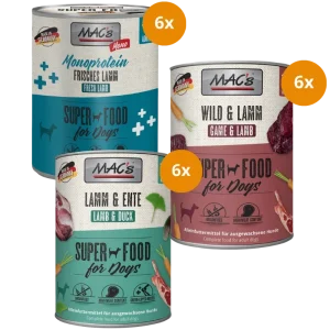 MAC’s Dog Kombipaket 800 g – Lamm, Ente & Wild Mix