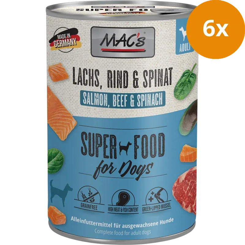MAC's Dog Lachs, Rind & Spinat 400 g - Image 2