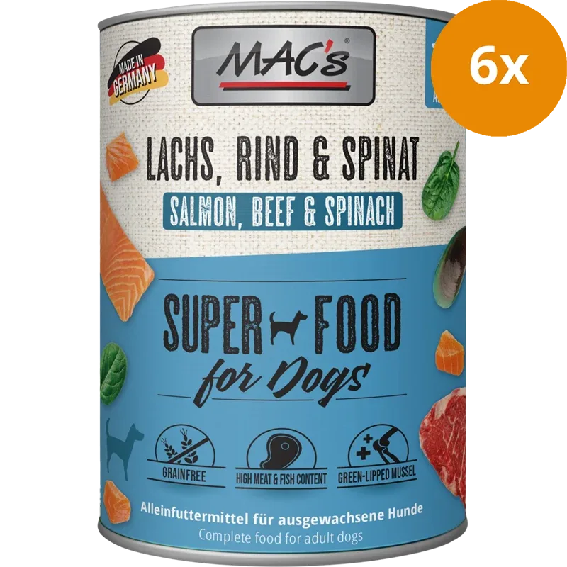 MAC's Dog Lachs, Rind & Spinat 800 g - Image 2