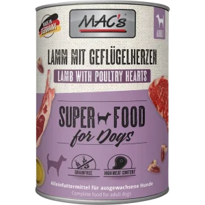 MAC's Dog Lamm & Geflügelherzen 800 g