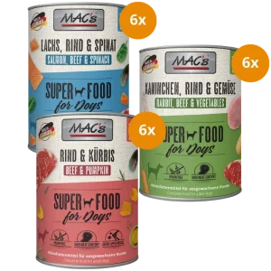 MAC’s Dog Probierpaket 800 g – Fleisch, Fisch & Gemüse Mix