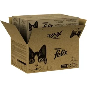 Megapack Felix Classic Pouches 80 x 85 g Fisch Mixpaket (4 Sorten)