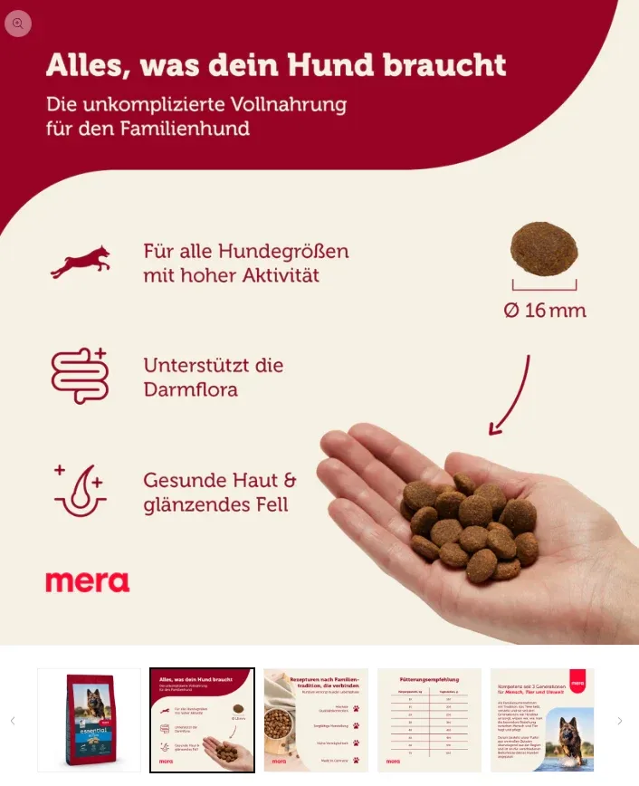 Mera Dog Essential Active Hundefutter - Image 2