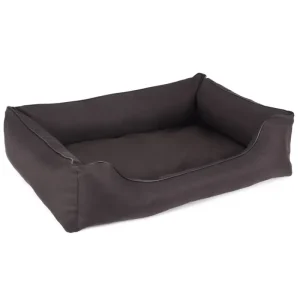 Mestizo Valencia Orthopedic Orthopädisches Haustierbett Hundekorb Tierbett Hundesofa Bezug aus wasserdichtem Polyestergewebe Cordura (Außenmaße: 65x50cm / Innenmaße: 41x27cm, Braun/Schwarz) für große Hunde - HaustierPro