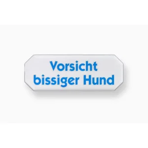 Metafranc Hinweisschild Vorsicht bissiger Hund Kunststoff weiß | 393737 - HaustierPro