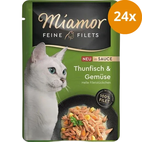 Miamor PB Feine Filets Thunfisch & Gemüse in Sauce 100 g - Image 2