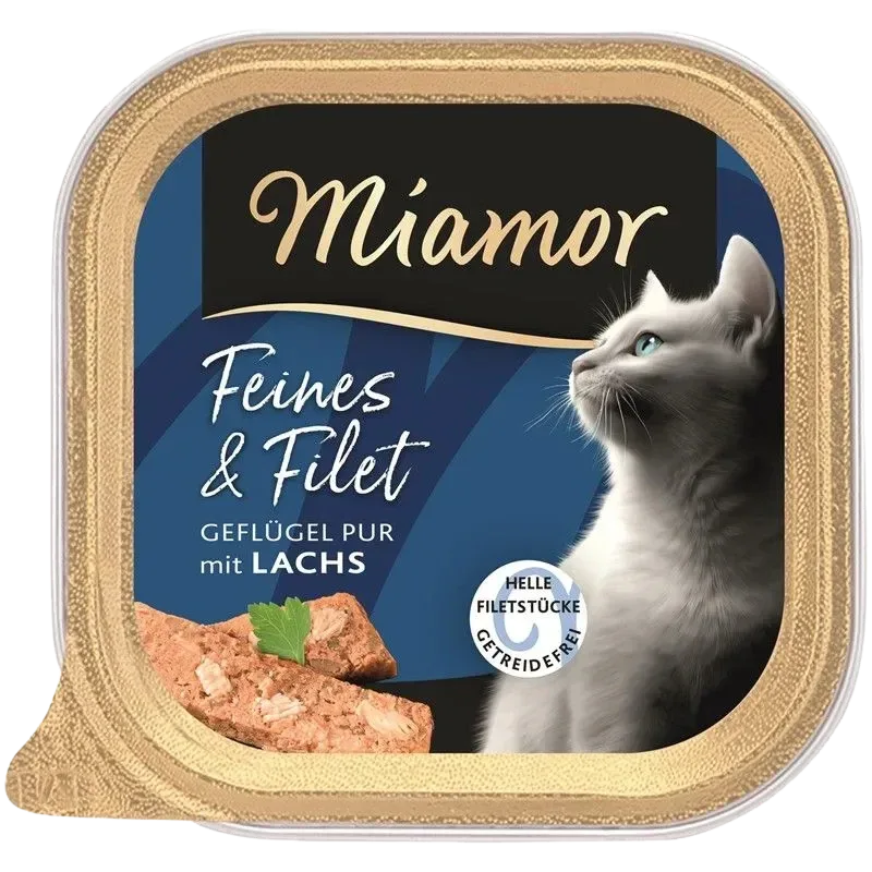 Miamor Schale Feines & Filet Geflügel Pur & Lachs
