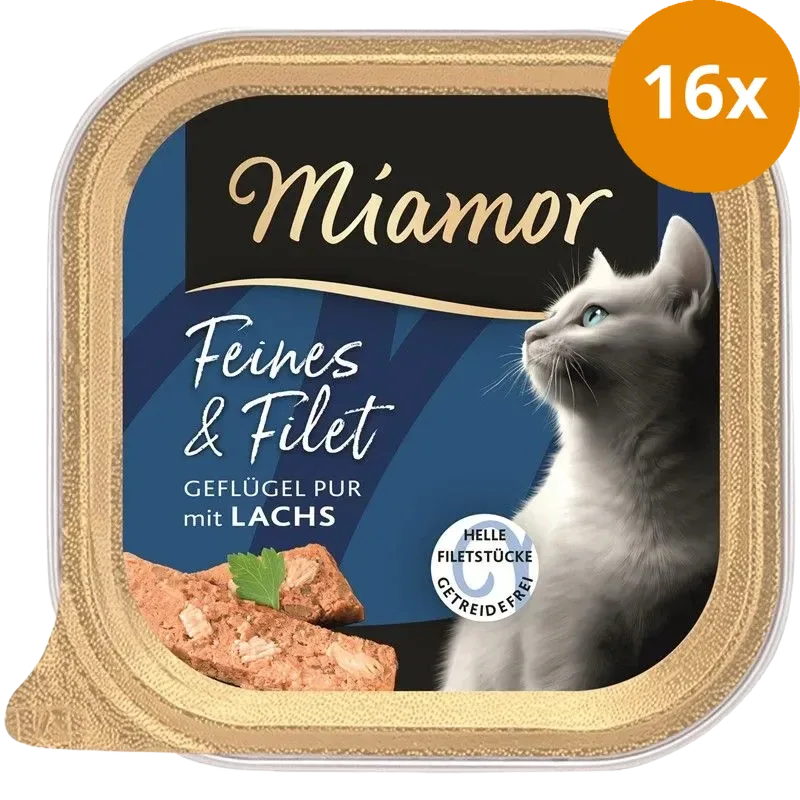 Miamor Schale Feines & Filet Geflügel Pur & Lachs - Image 2
