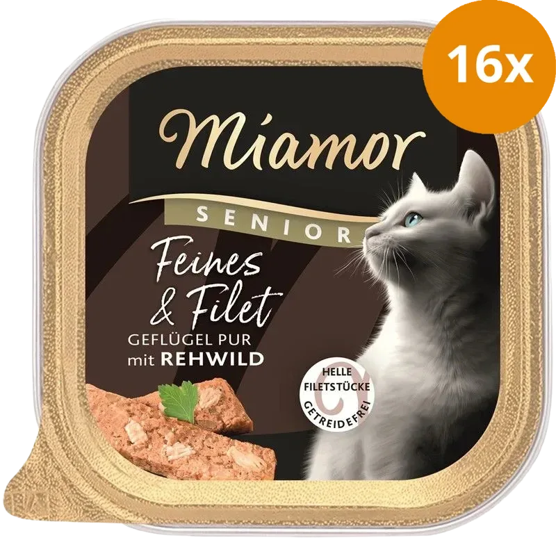 Miamor Schale Feines & Filet Senior Geflügel Pur & Rehwild - Image 2