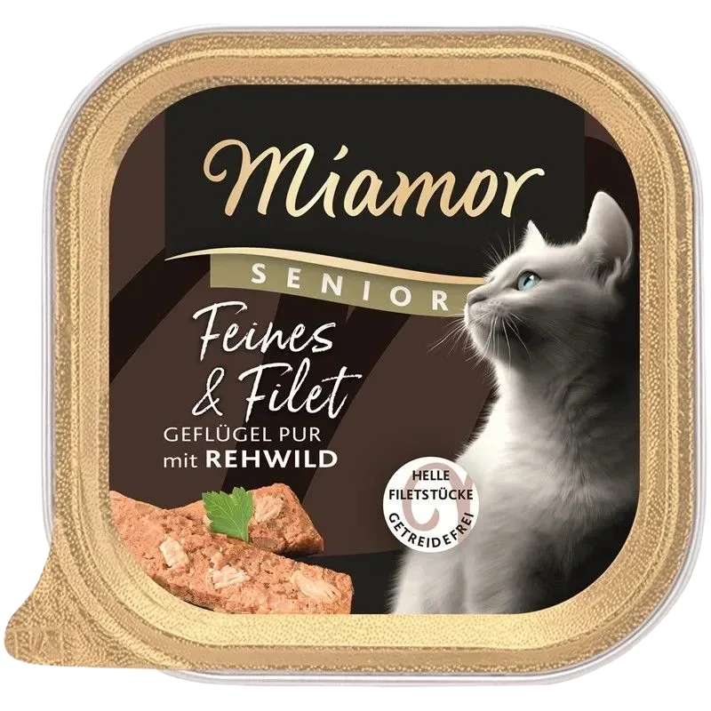 Miamor Schale Feines & Filet Senior Geflügel Pur & Rehwild