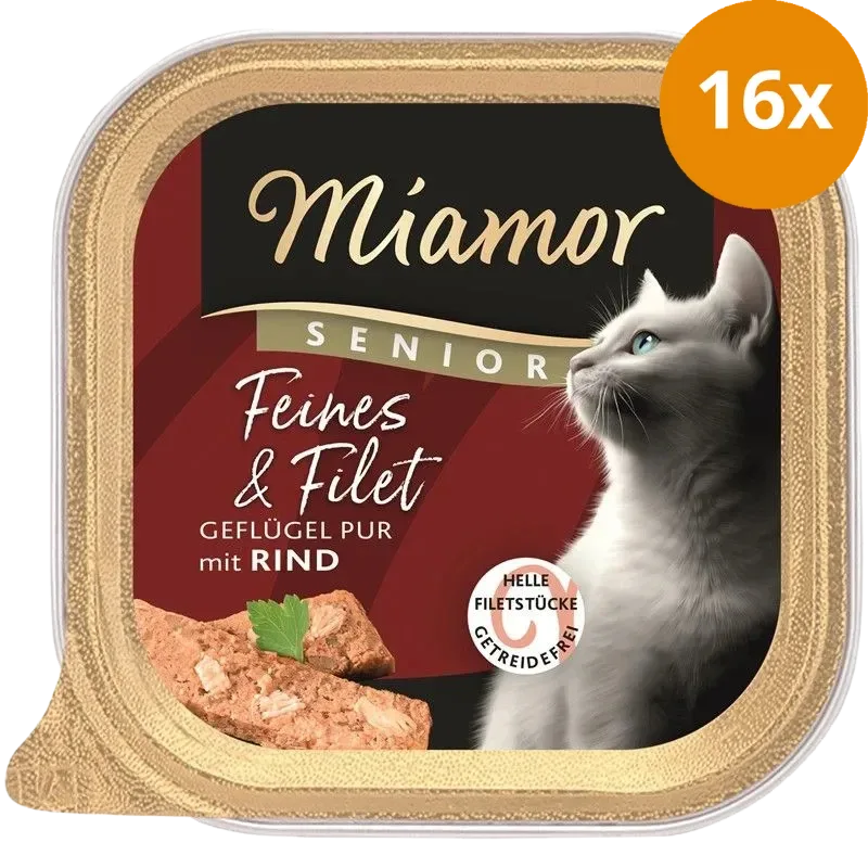 Miamor Schale Feines & Filet Senior Geflügel Pur & Rind - Image 2