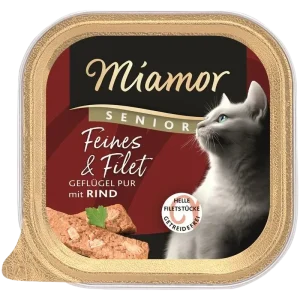 Miamor Schale Feines & Filet Senior Geflügel Pur & Rind