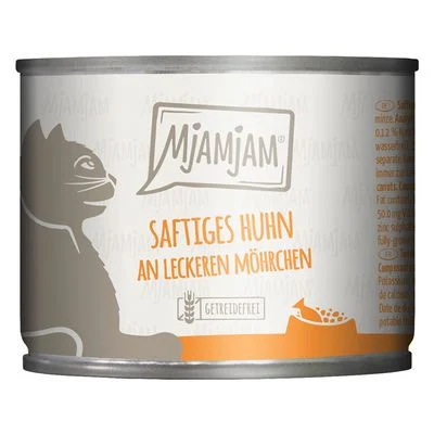 MjAMjAM 6 x 200 g saftiges Huhn an leckeren Möhrchen