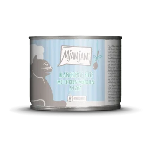 MjAMjAM - Katze - blanchierte Pute mit leckeren Möhrchen an Soße