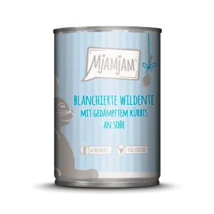 MjAMjAM - Katze - blanchierte Wildente mit gedämpftem Kürbis an Soße