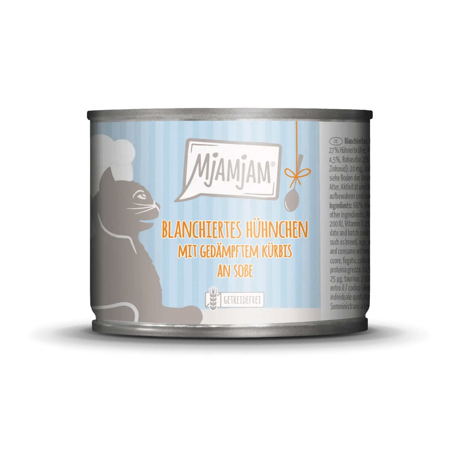 MjAMjAM - Katze - blanchiertes Hühnchen mit gedämpftem Kürbis an Soße