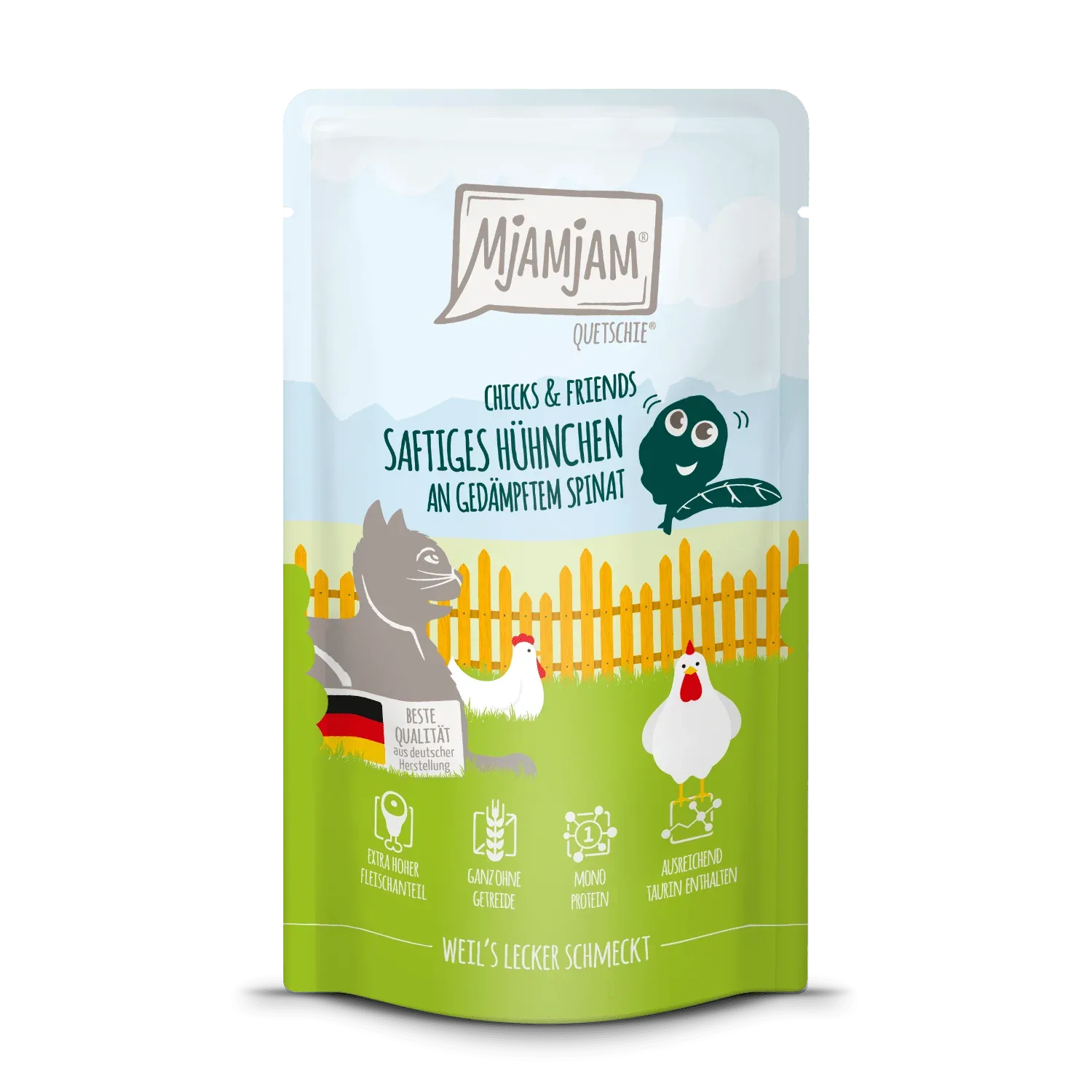 MjAMjAM - Katze - Chicks & Friends saftiges Hühnchen an gedämpftem Spinat - Image 2