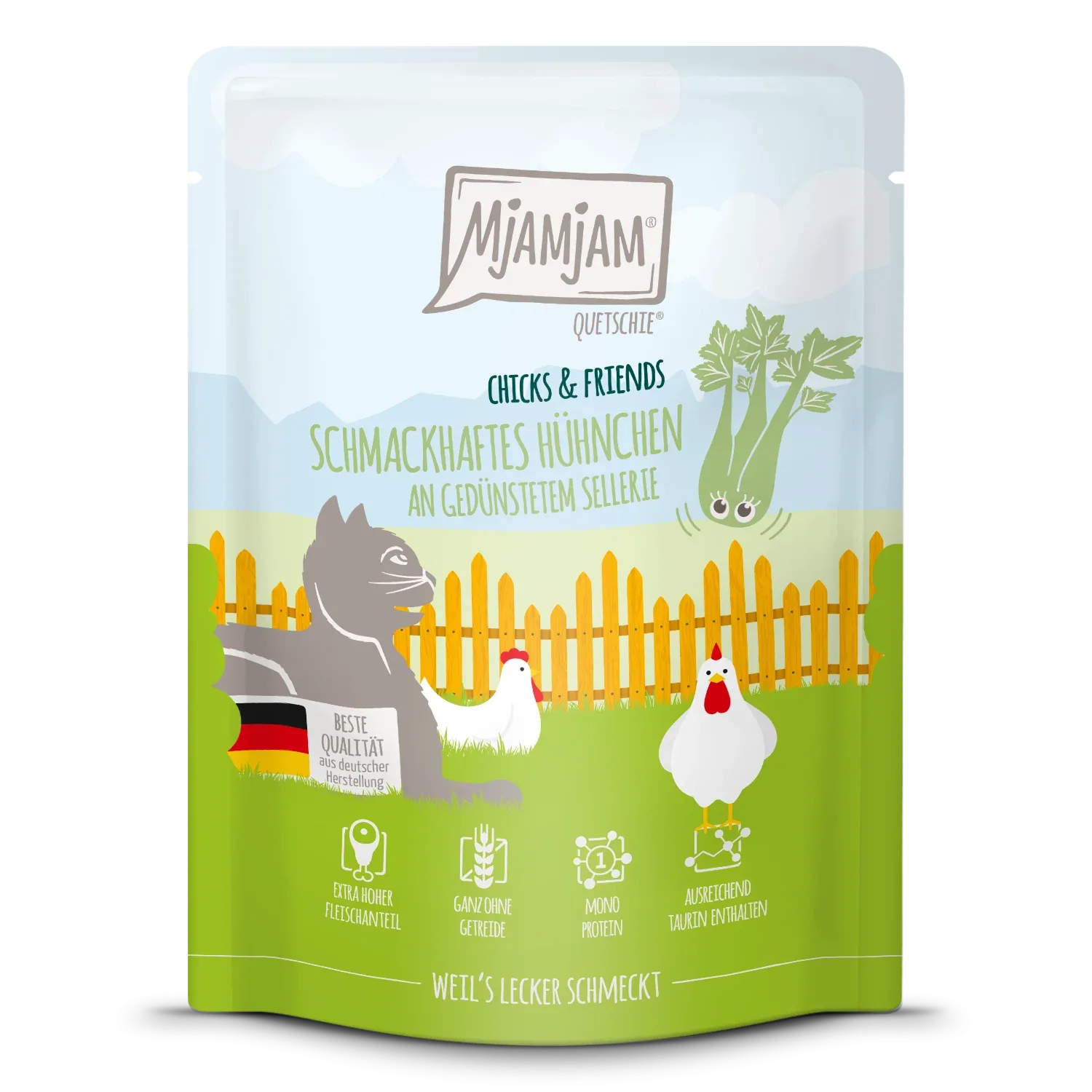 MjAMjAM - Katze - Chicks & Friends schmackhaftes Hühnchen an gedünstetem Sellerie