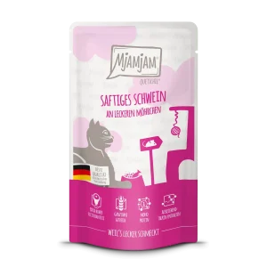 MjAMjAM - Katze - Quetschie - saftiges Schwein an leckeren Möhrchen