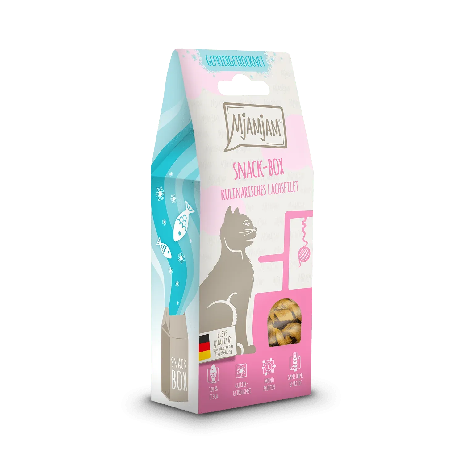 MjAMjAM - Katze - Snackbox kulinarisches Lachsfilet