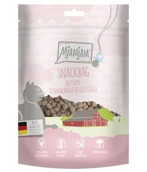 MjAMjAM® Katzensnack Snackbag schmackhaftes Geflügel, Kitten, 125 g