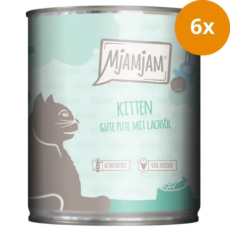 MjAMjAM Kitten gute Pute mit Lachsöl 800 g - Image 2