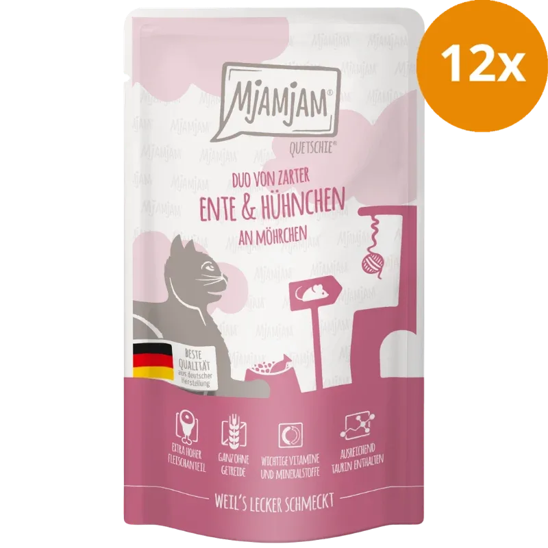 MjAMjAM Quetschie DUO Ente + Huhn Möhre 125 g - Image 2