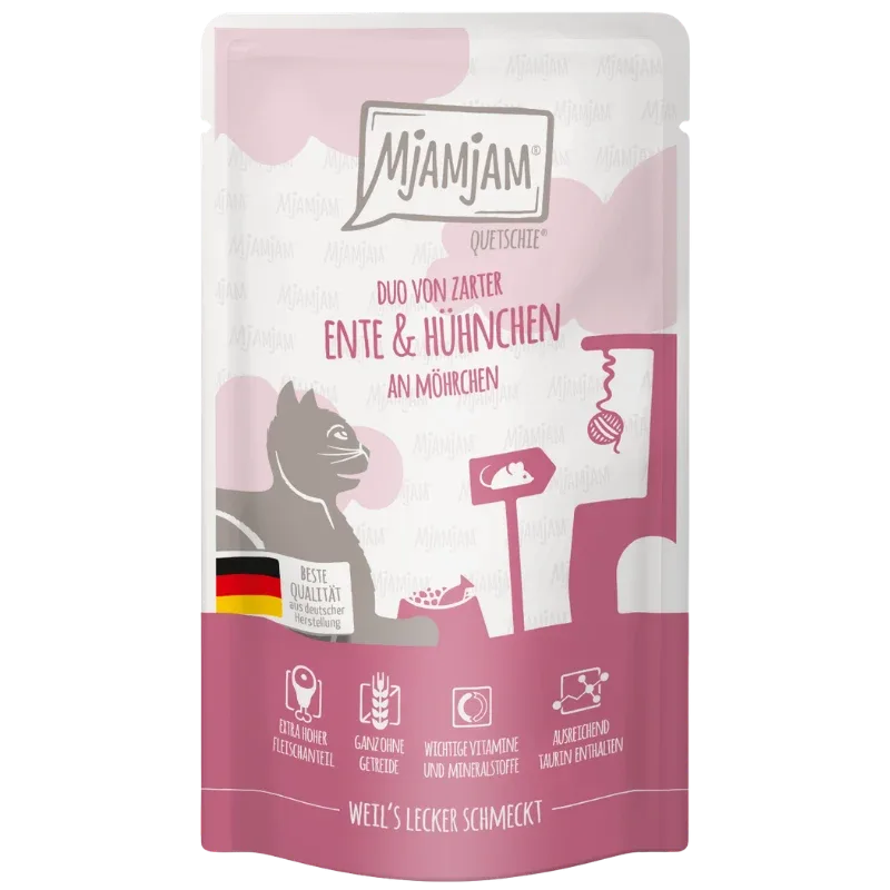 MjAMjAM Quetschie DUO Ente + Huhn Möhre 125 g