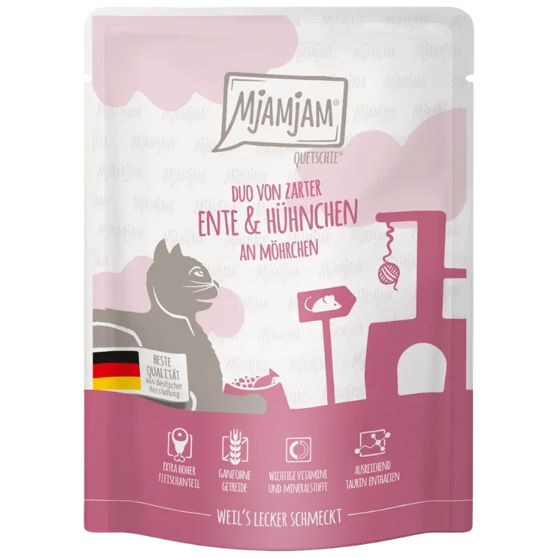 MjAMjAM Quetschie DUO Ente + Huhn Möhre 300 g