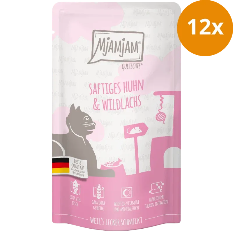 MjAMjAM Quetschie Huhn + Wildlachs 125 g - Image 2