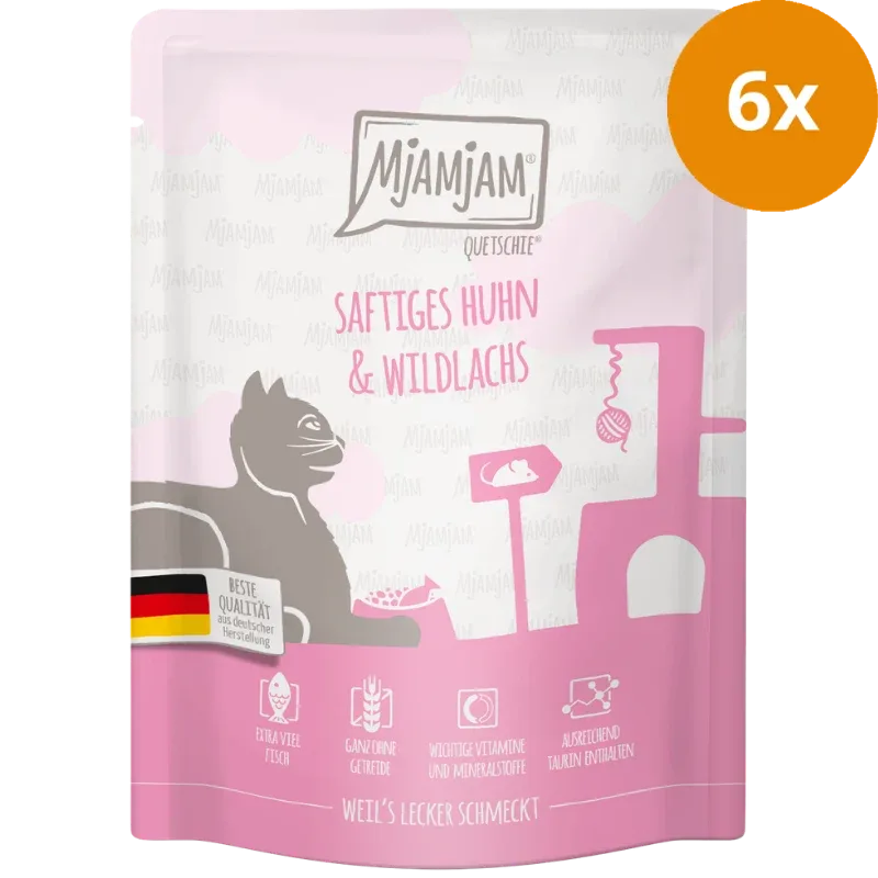 MjAMjAM Quetschie Huhn + Wildlachs 300 g - Image 2