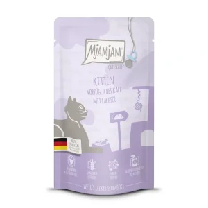 MjAMjAM Quetschie Kitten Kalb mit Lachsöl 125g | DAS FUTTERHAUS