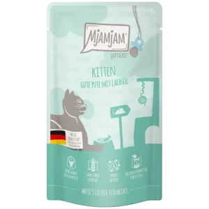 MjAMjAM Quetschie Kitten Pute mit Lachsöl 125 g