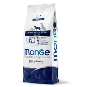 Monge Natural Superpremium Medium Senior Huhn 12 kg