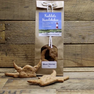 Moor Hörner Kuddels Hundekekse mit Dinkelmehl und Erdbeeren – Handgem