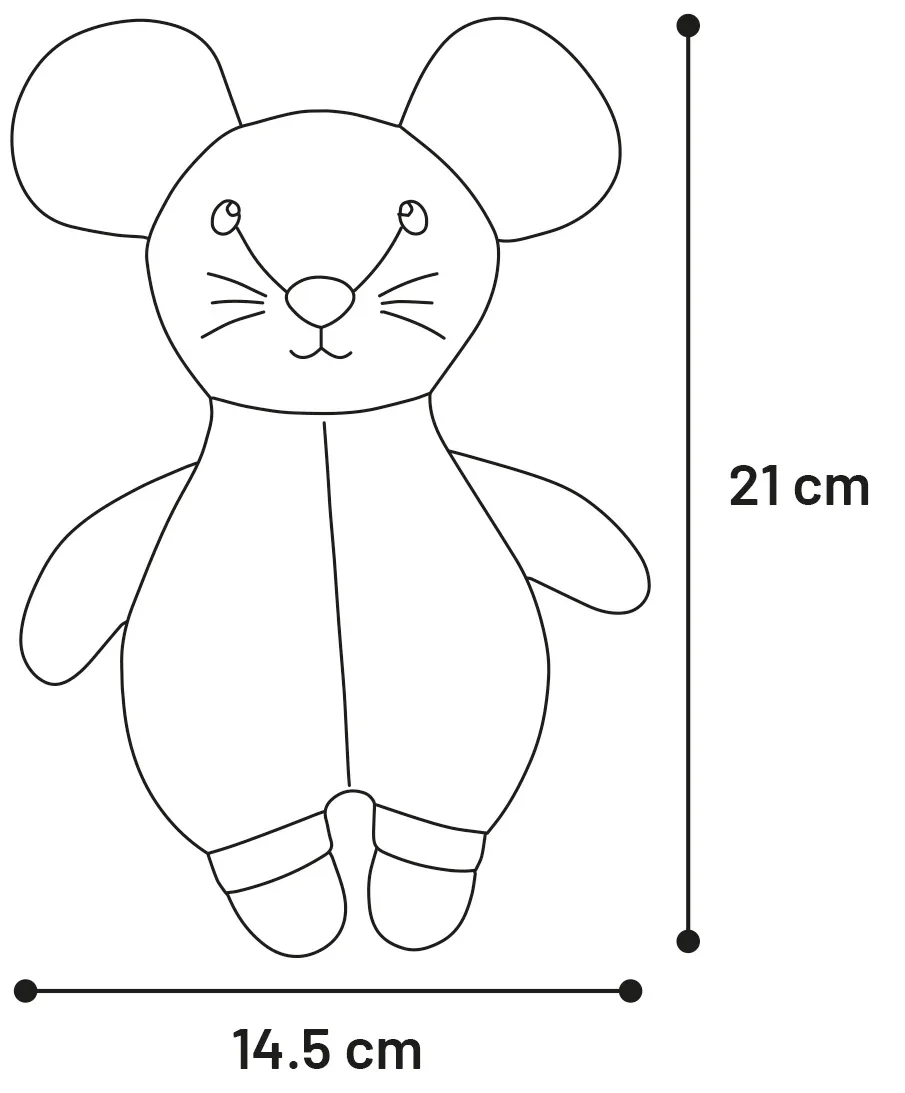 Muka Maus Hundespielzeug – Plüsch & Cord mit Quietscher | Blau - Image 2