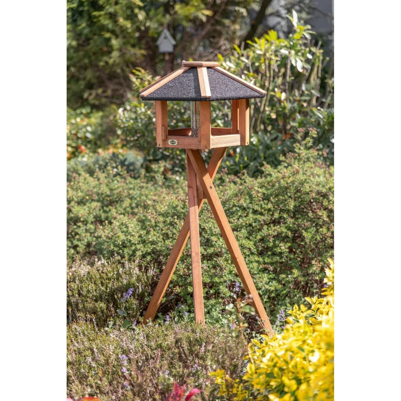 natura Vogel-Futterhaus Rund mit Ständer & Silo - Image 2