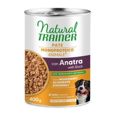 Natural Trainer Pate Monoproteico Medium & Maxi Adult 400 g Ente & Vollkorngetreide