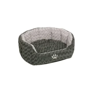 Nobby Komfort-Bett Seoli oval 65 x 57 x 22 cm dunkelgrau/ hellgrau | 65x57x22 | 263444 - HaustierPro